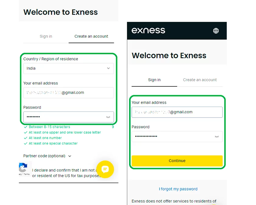 exness-登入或註册帐户