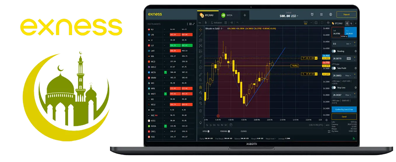 伊斯兰帐户与 Exness